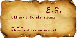 Ekhardt Honóriusz névjegykártya
